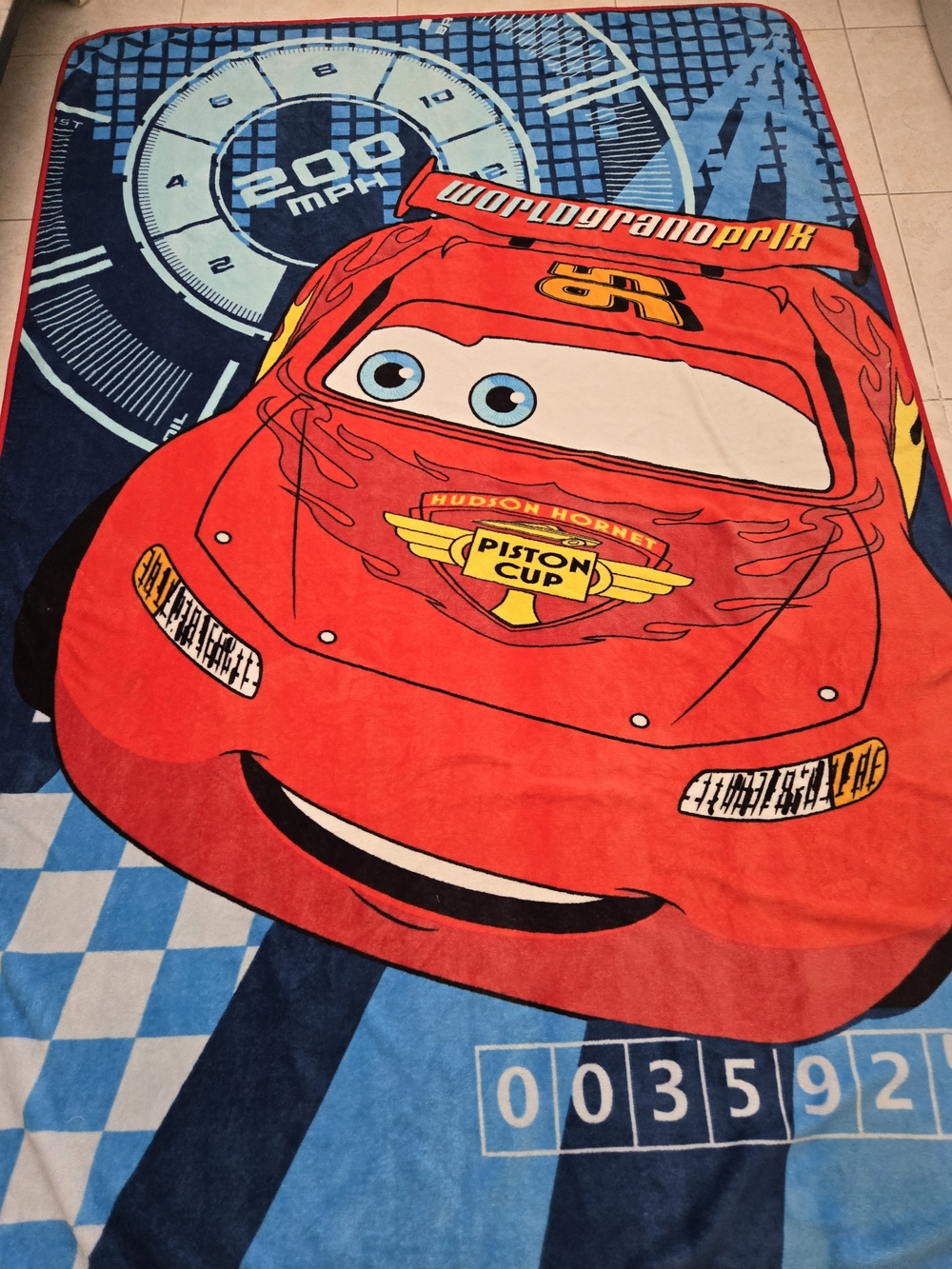 Disney Pixar Cars Lightning McQueen Throw Blanket 86 X 59